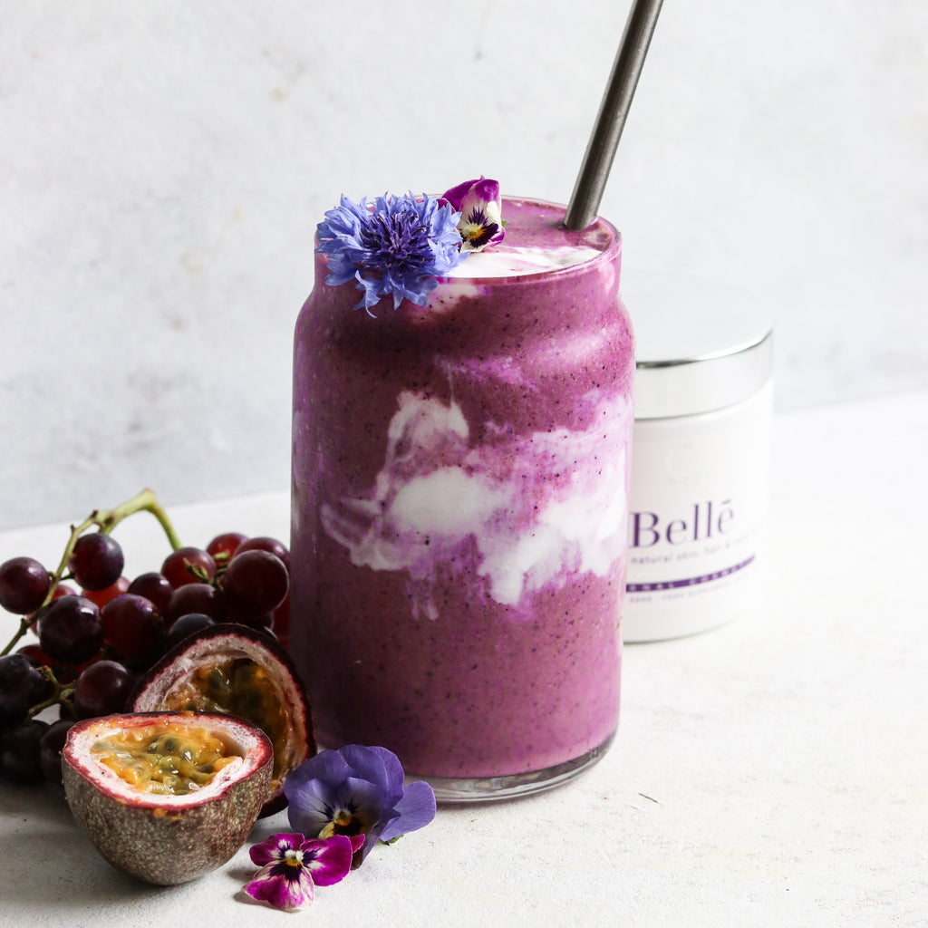 Blueberry & coconut smoothie⁣